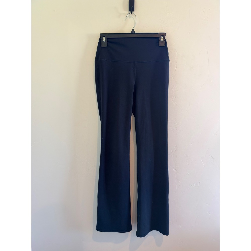 Spyder Active Womens Navy Blue High Rise Flare Yoga Pants Small